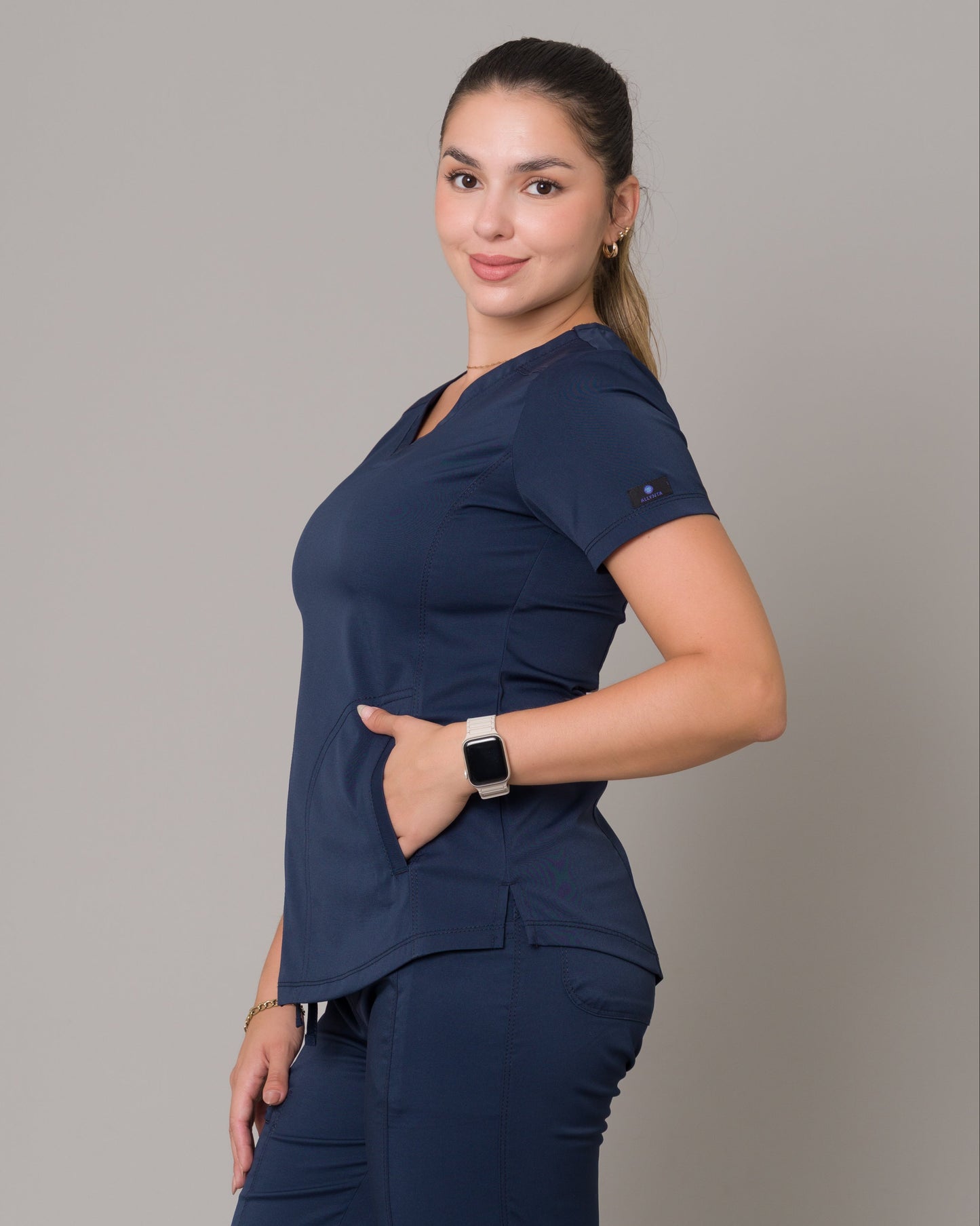 Scrub Allynta SD-02 Azul Marino - Chaqueta