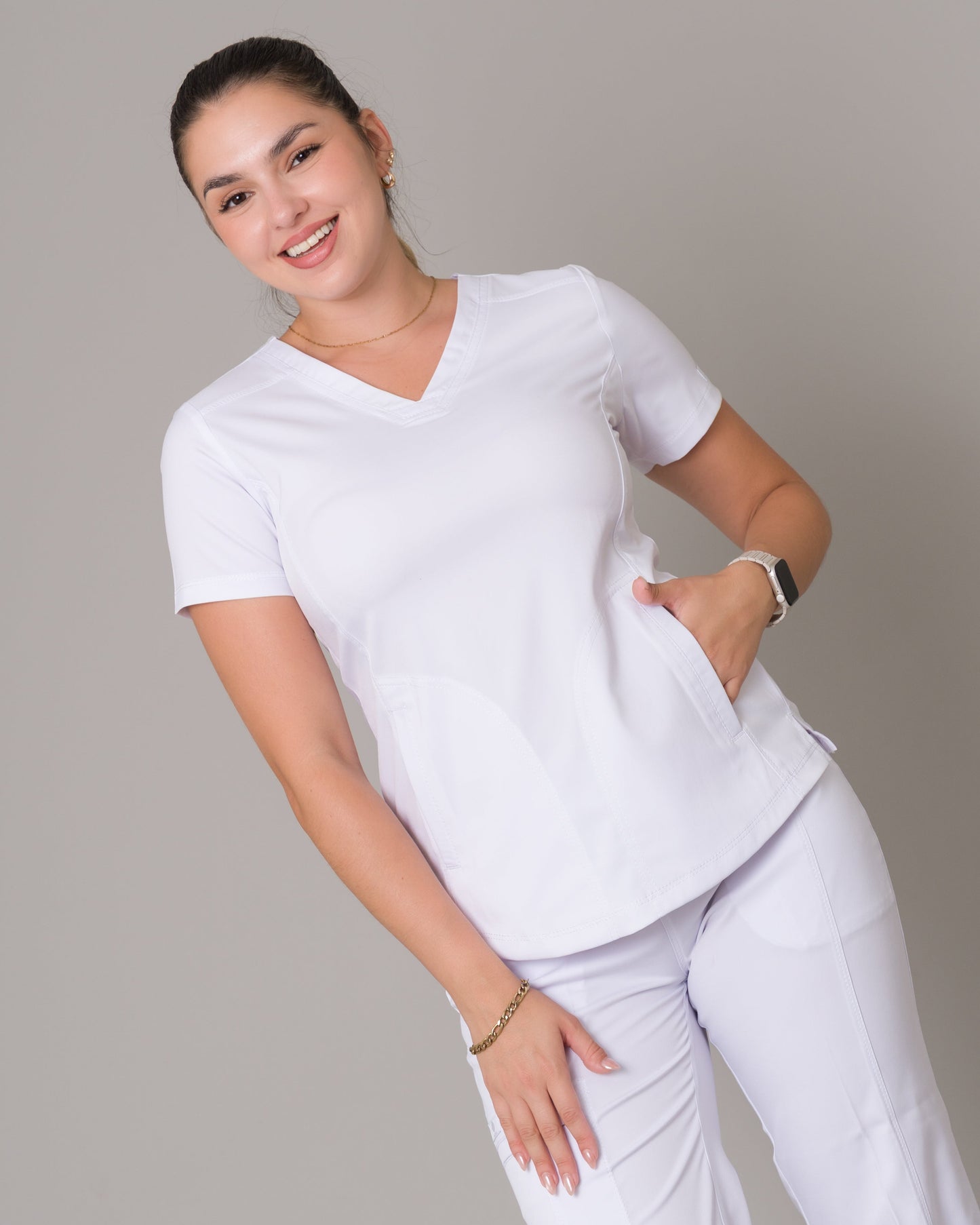 Scrub Allynta SD-02 Blanco - Chaqueta