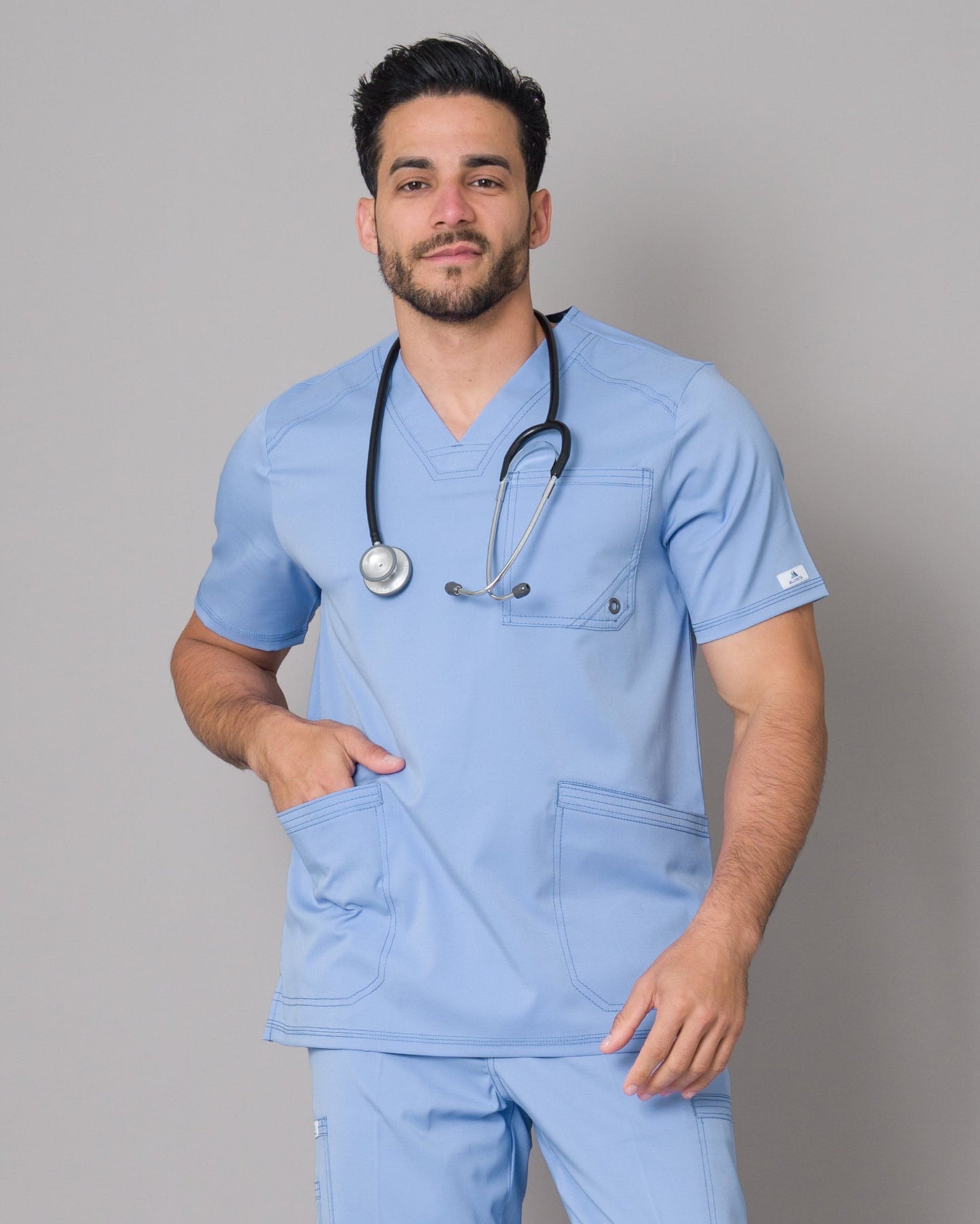 Scrub Allynta SV-01 Celeste Cielo - Chaqueta