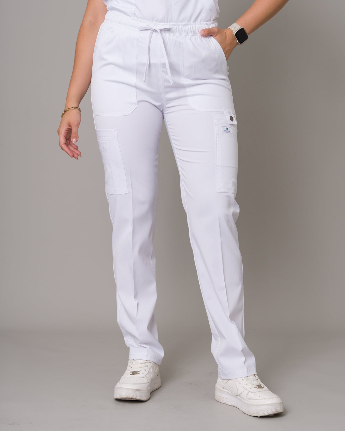 Scrub Allynta SD-04 Blanco - Pantalón