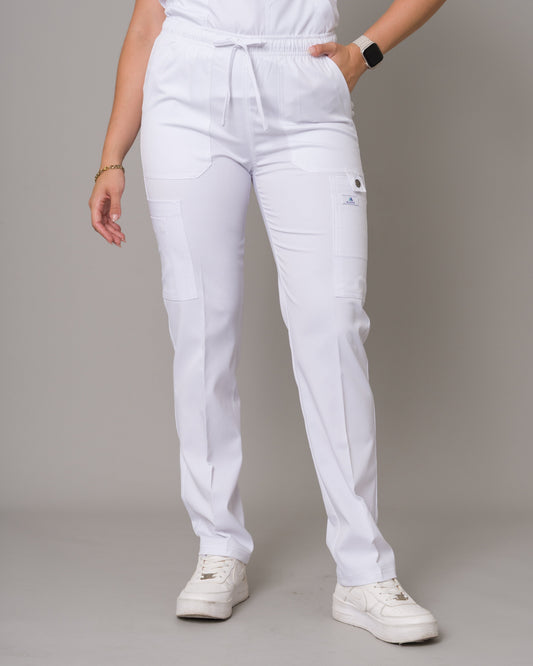 Scrub Allynta SD-04 Blanco - Pantalón