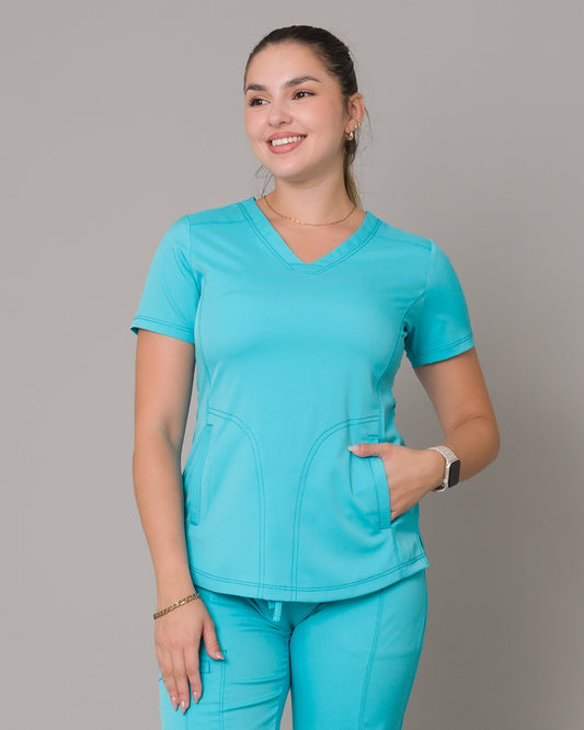 Scrub Allynta SD-02 Turquesa - Chaqueta
