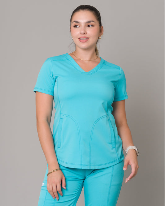 Scrub Allynta SD-02 Turquesa - Chaqueta