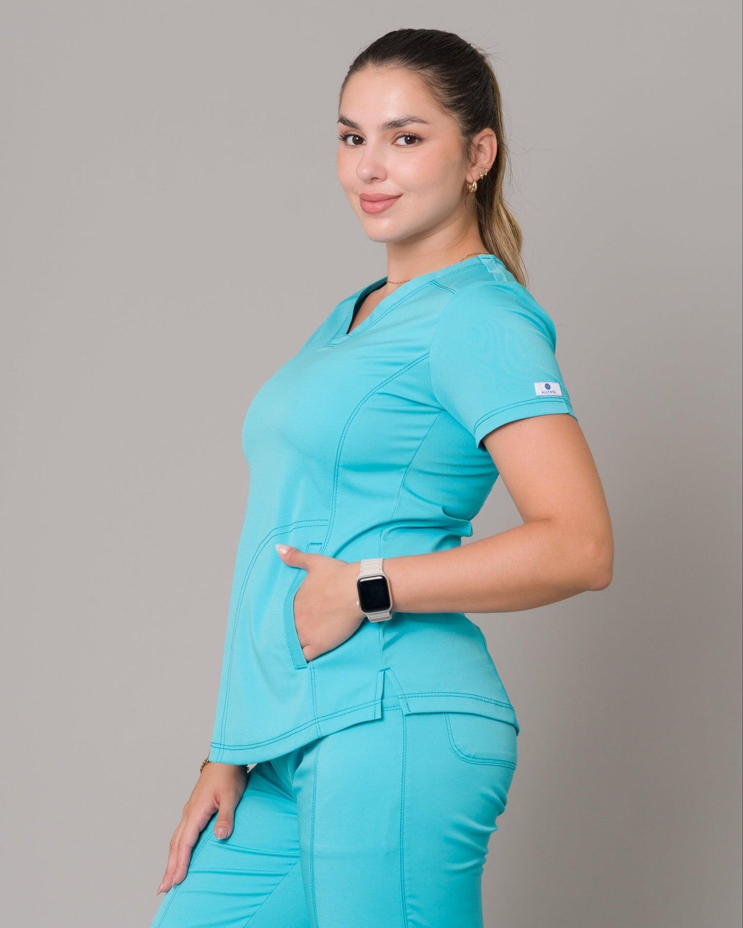 Scrub Allynta SD-02 Turquesa - Chaqueta