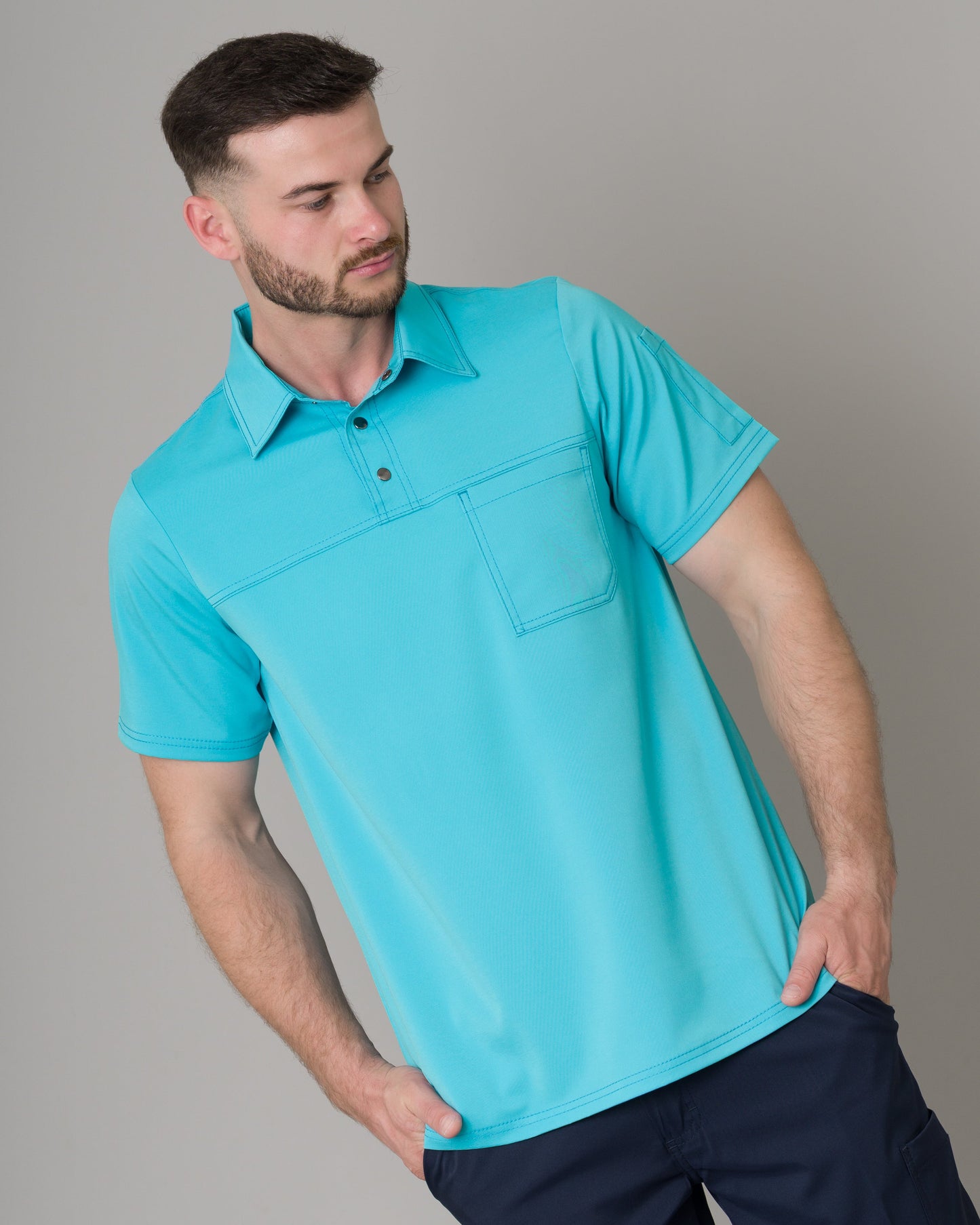 Scrub Allynta Camisero Turquesa - Chaqueta
