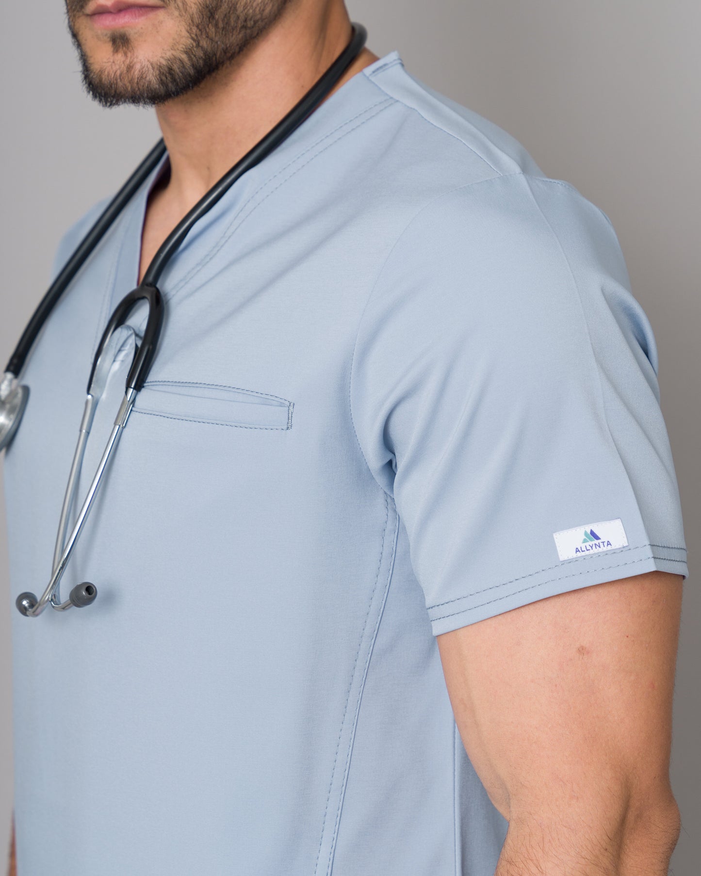 Scrub Allynta SV-02 Celeste Acerado - Chaqueta