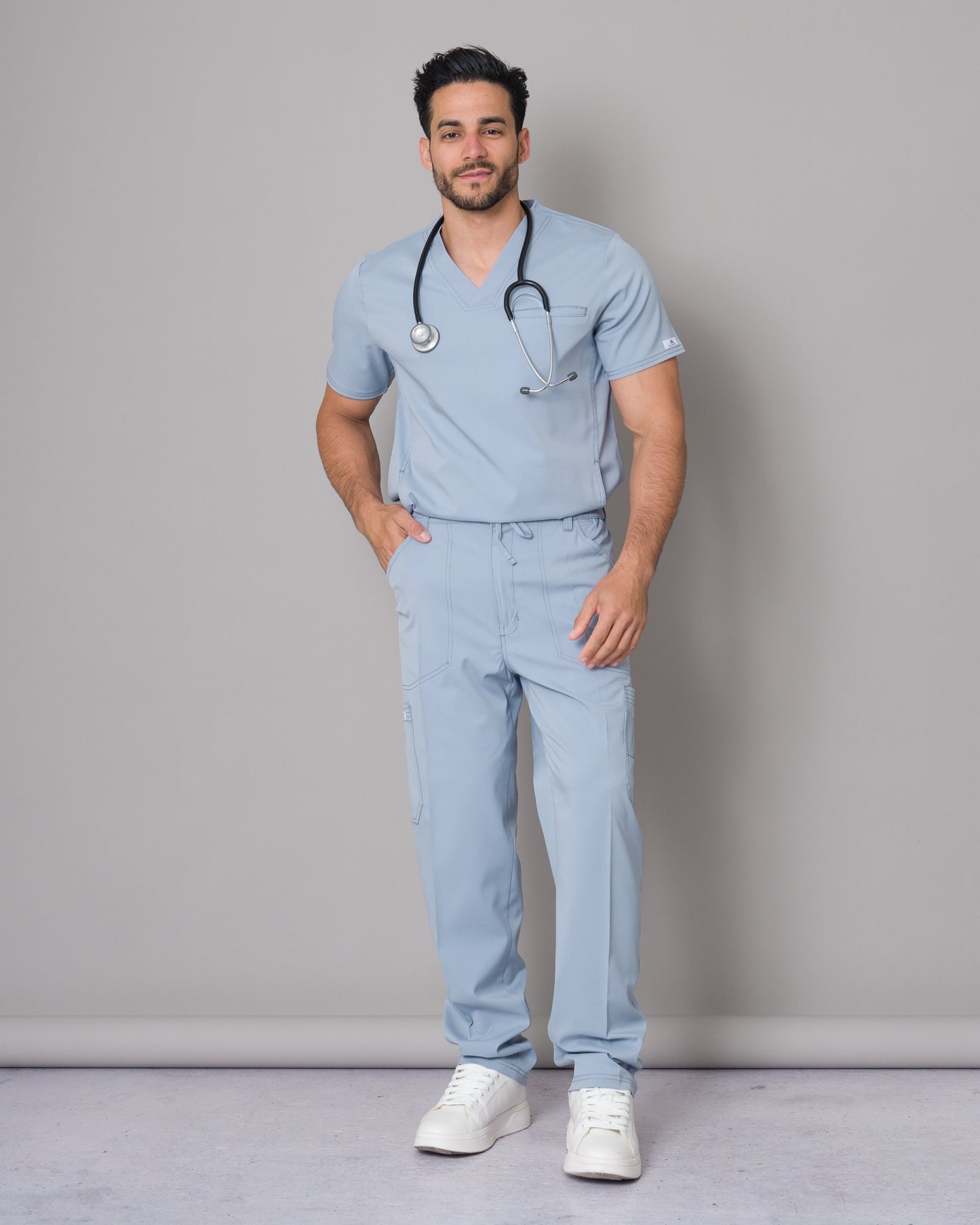 Scrub Allynta SV-02 Celeste Acerado - Pantalón