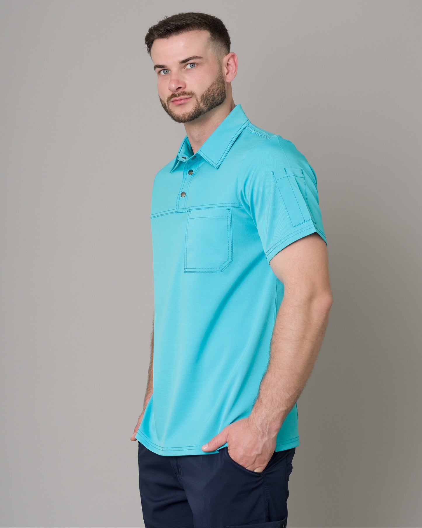 Scrub Allynta Camisero Turquesa - Chaqueta
