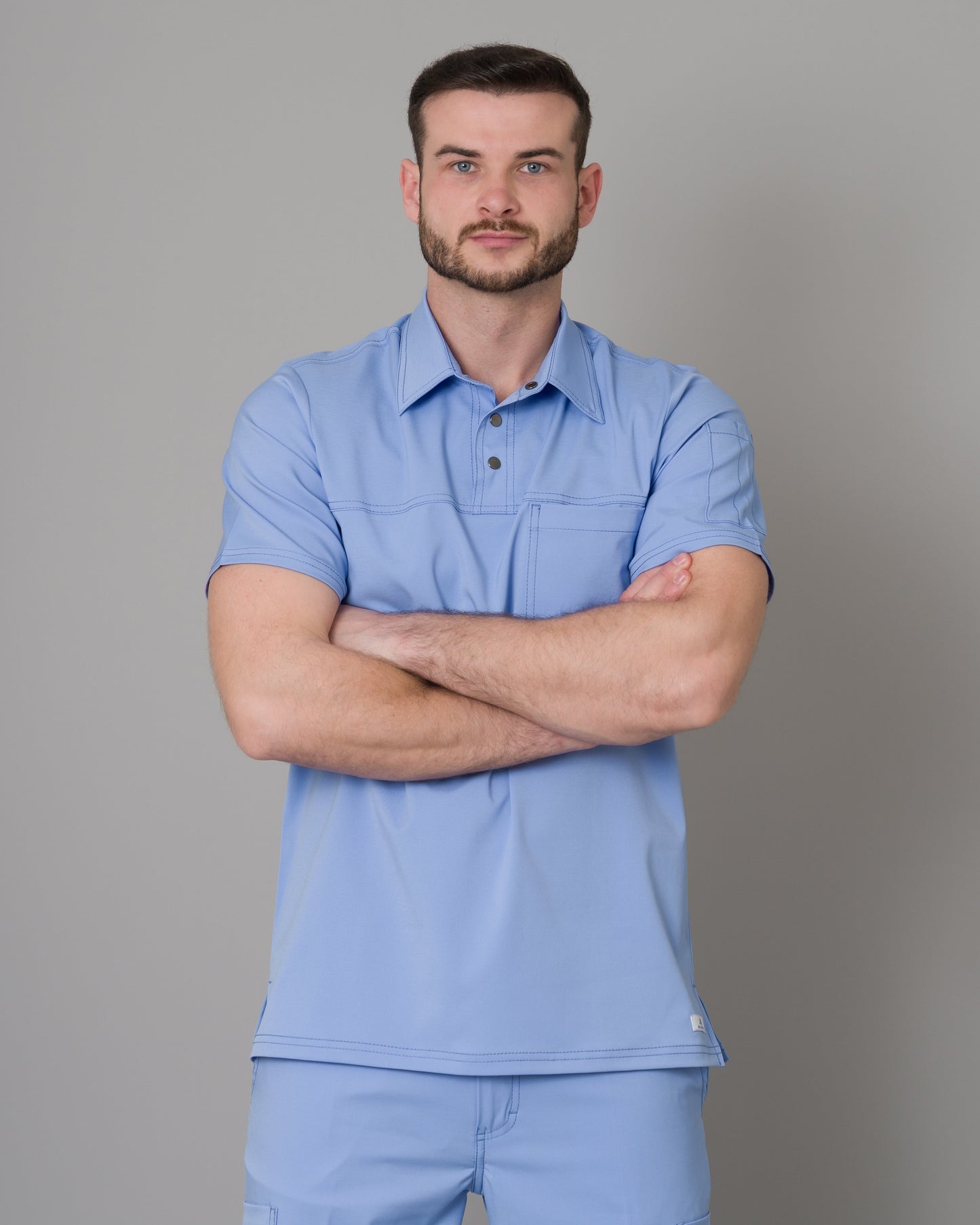 Scrub Allynta Camisero Celeste Cielo - Chaqueta