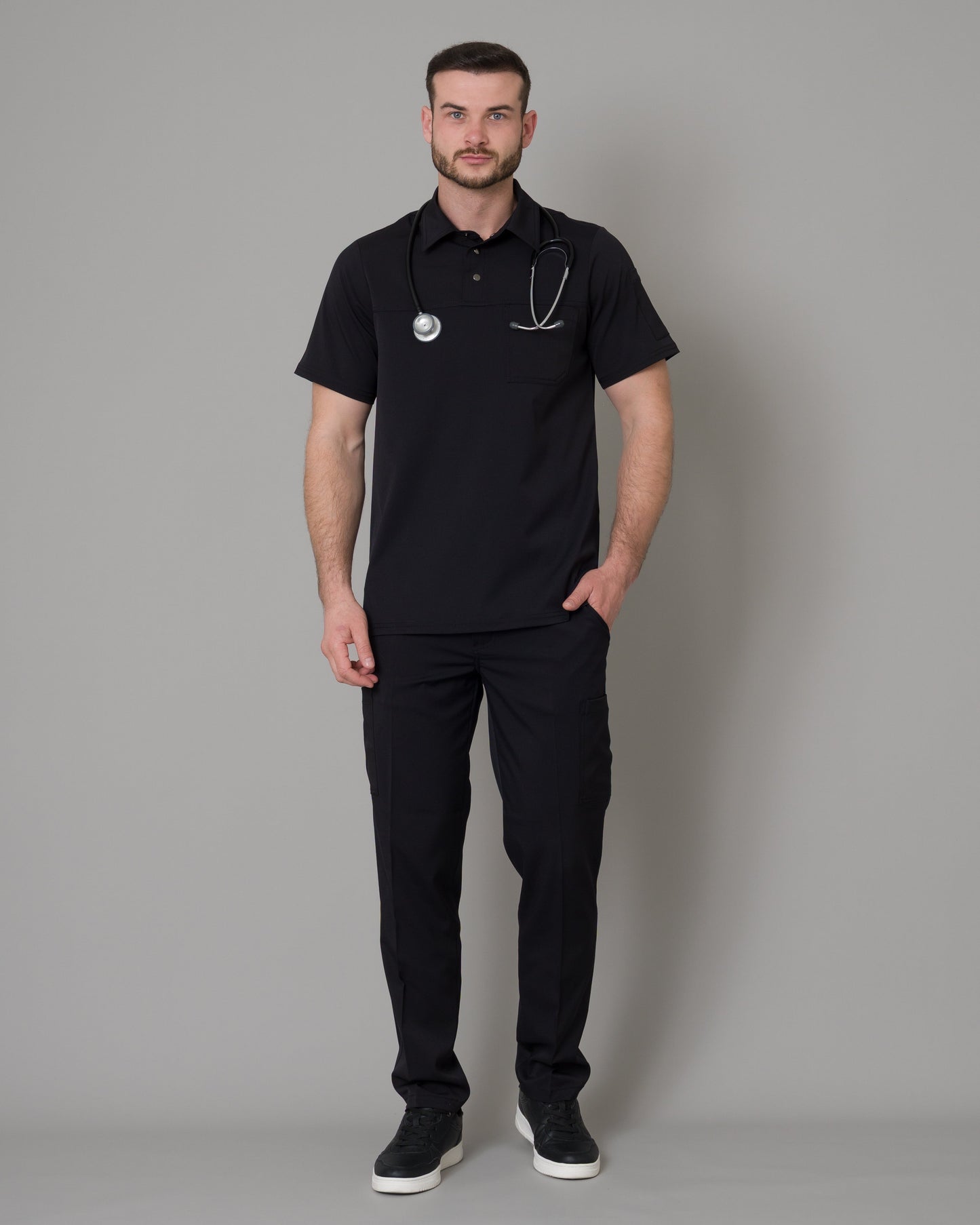 Scrub Allynta Camisero Negro - Pantalón