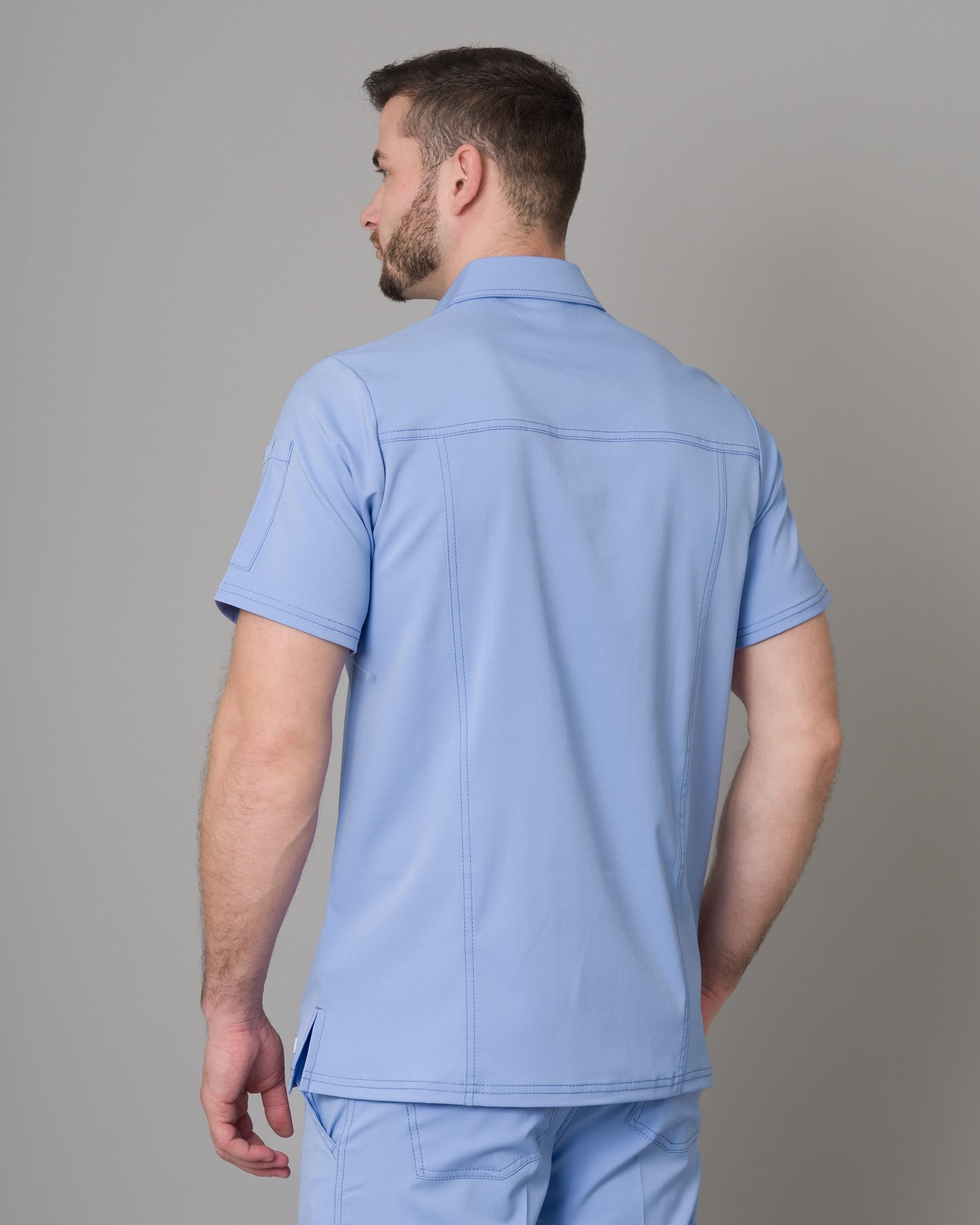 Scrub Allynta Camisero Celeste Cielo - Chaqueta