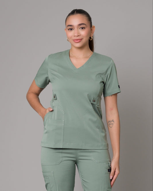 Scrub Allynta SD-04 Verde Olivo - Chaqueta