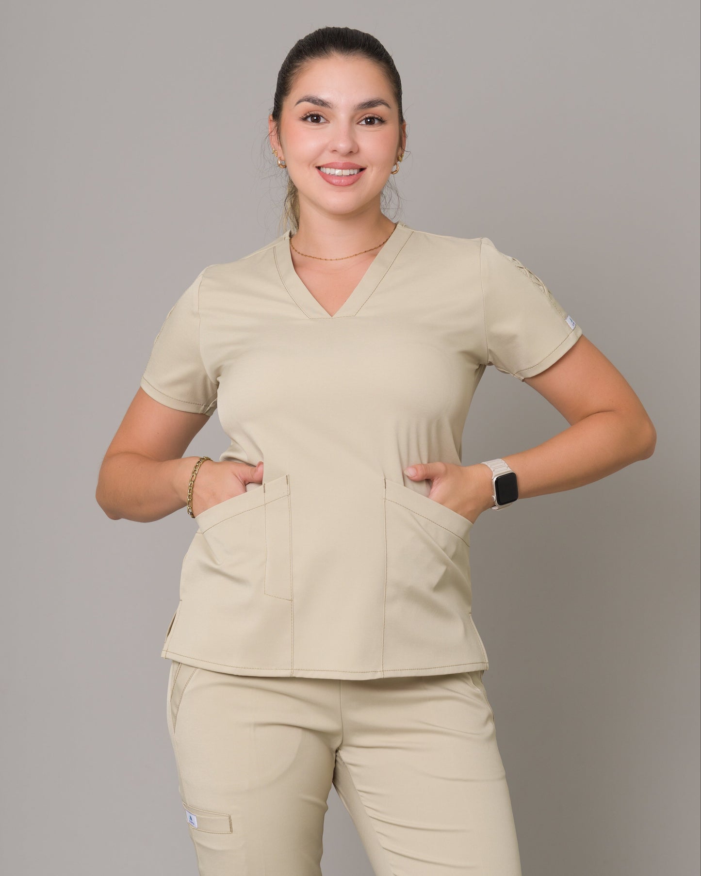Scrub Allynta SD-01 Beige - Chaqueta