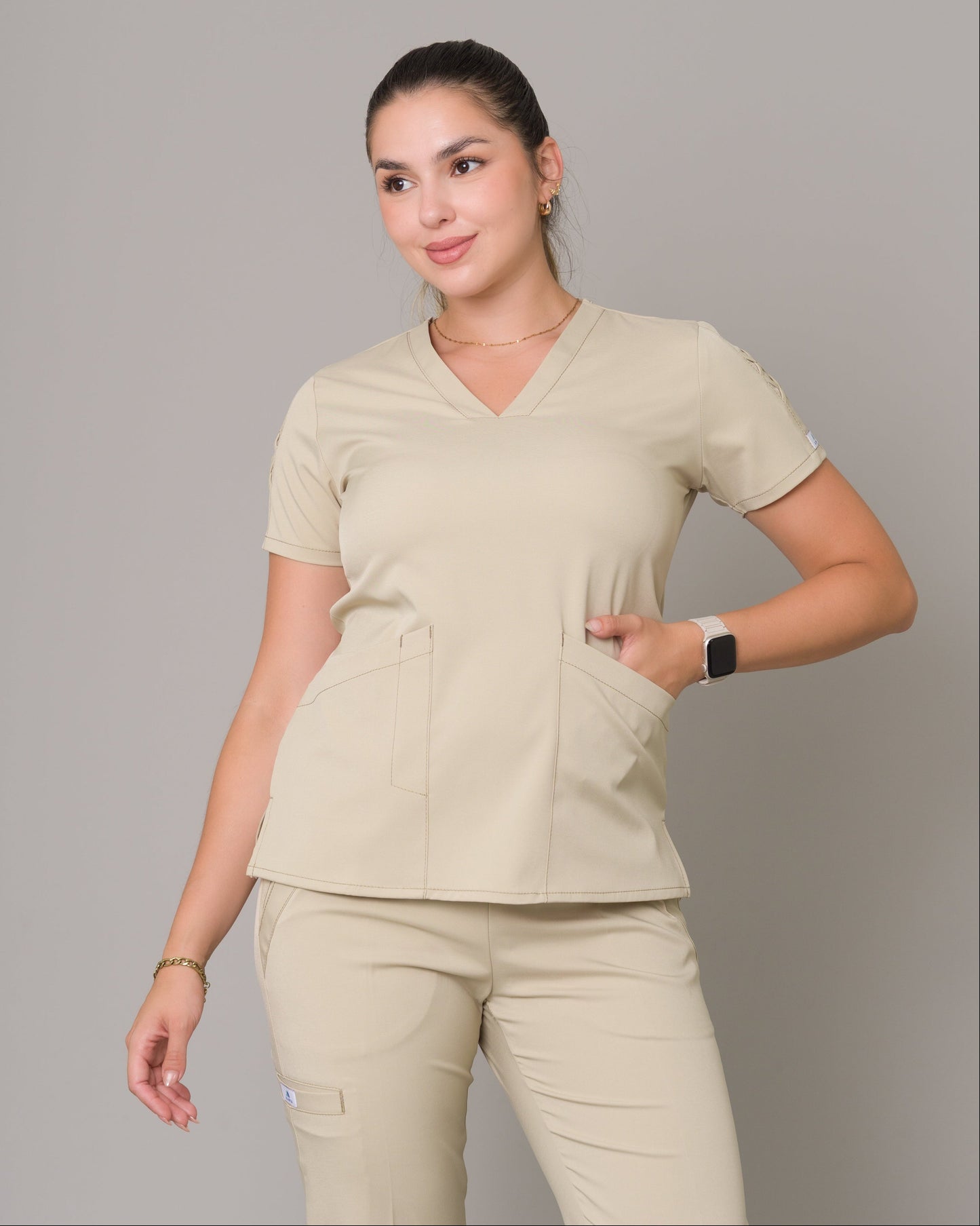 Scrub Allynta SD-01 Beige - Chaqueta
