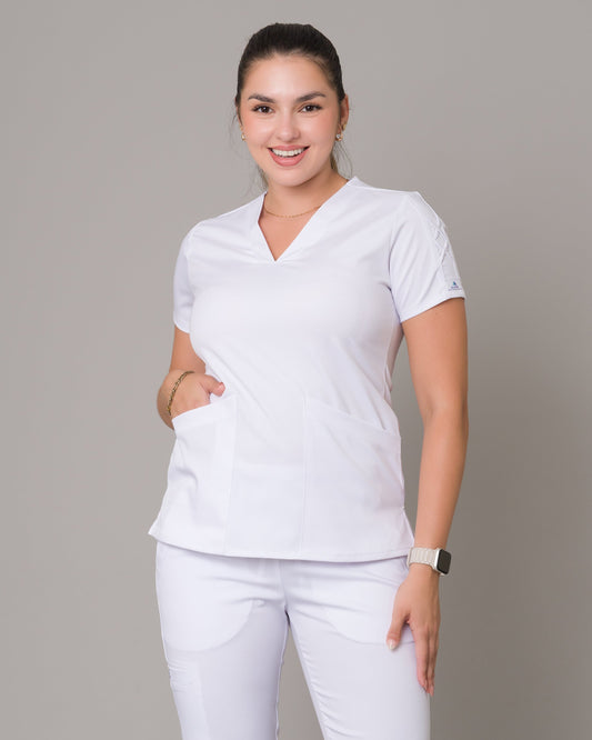 Scrub Allynta SD-01 Blanco - Chaqueta
