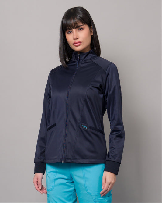 Cardigan Clínico Con Cierre - Azul Marino