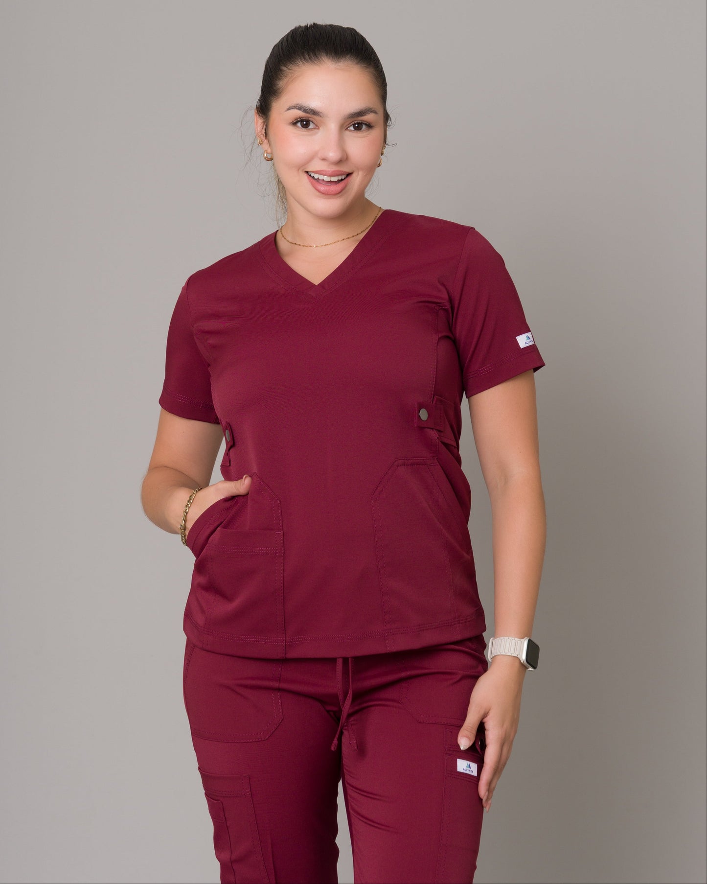 Scrub Allynta SD-04 Guinda - Chaqueta